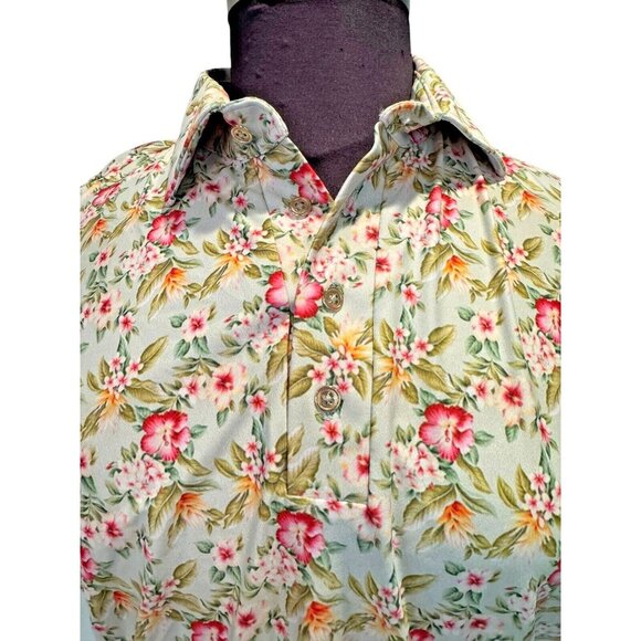 Seamus X Alial Fital Floral Print Shirt Short‎ Sleeve Button Up Casual Menswear - Picture 2 of 9